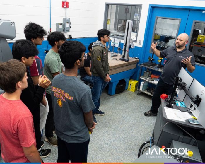 A presenter talking to Future Stem Leaders