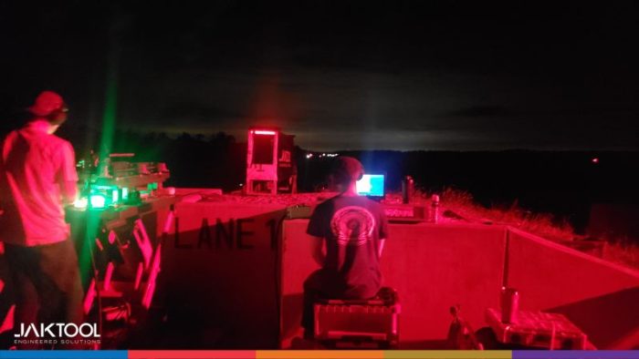 Military operatives at night in the field